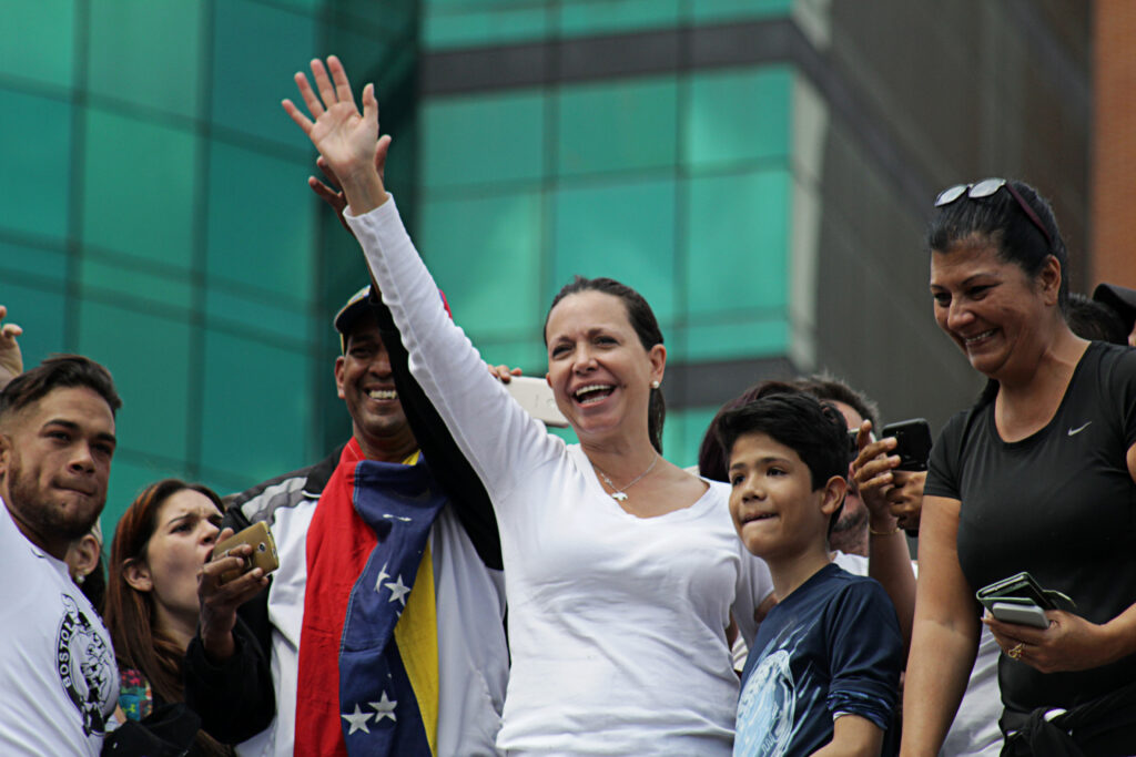 Maria Corina Machado, febbraio 2019, Caracas, realizzata da Alex Abello Leiva.