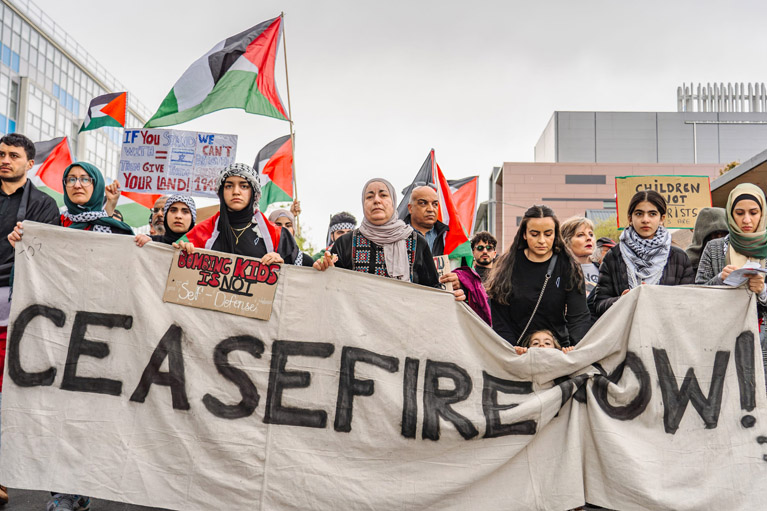 Ceasefire Now! - Rally For Palestine, Dunedin, NZ